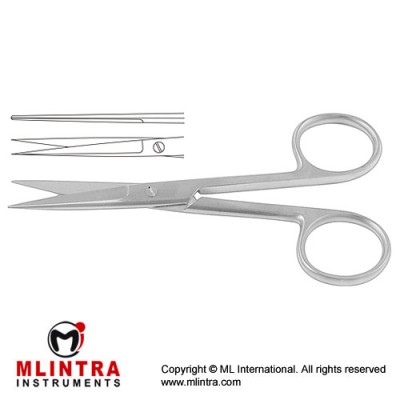 Operating Scissor Straight - Sharp/Sharp Stainless Steel, 14.5 cm - 5 3/4"